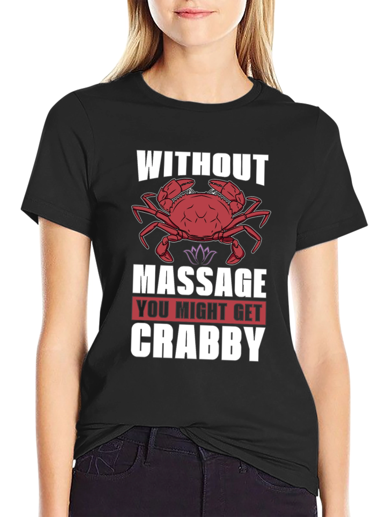 Crabby Massage T-Shirt - Funny Spa Day Apparel