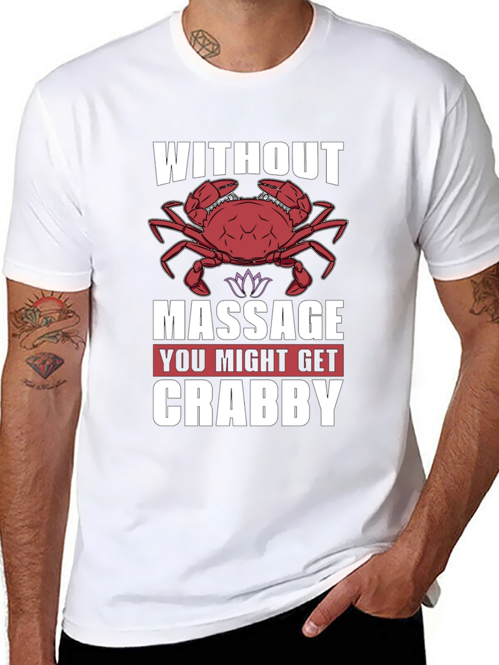 Crabby Massage T-Shirt - Funny Spa Day Apparel