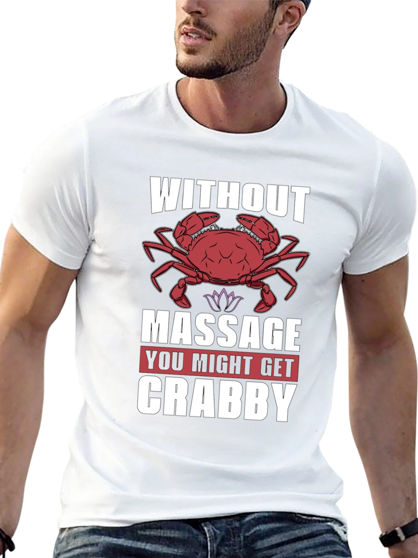 Crabby Massage T-Shirt - Funny Spa Day Apparel