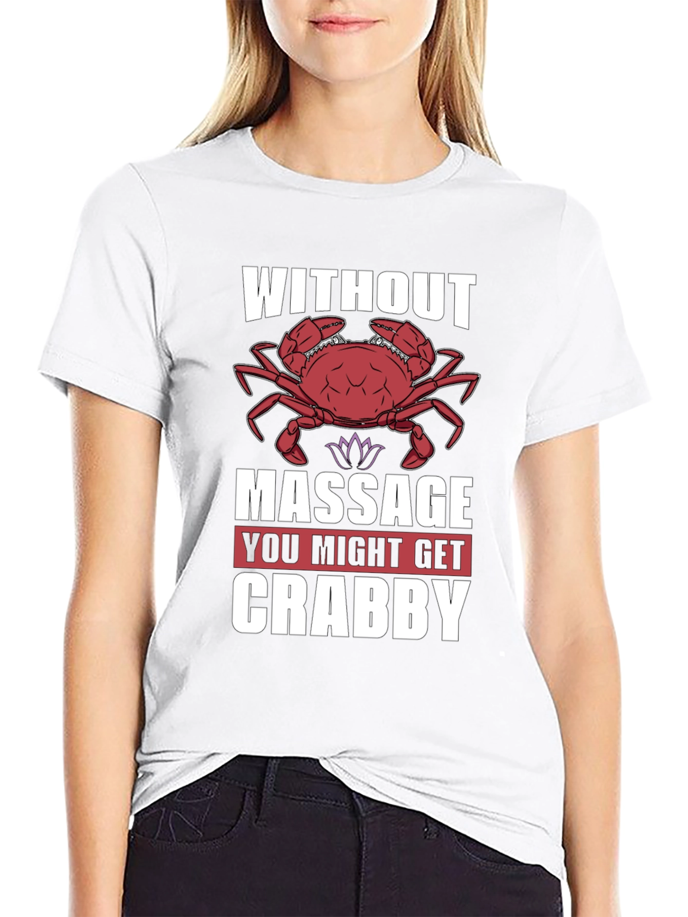 Crabby Massage T-Shirt - Funny Spa Day Apparel