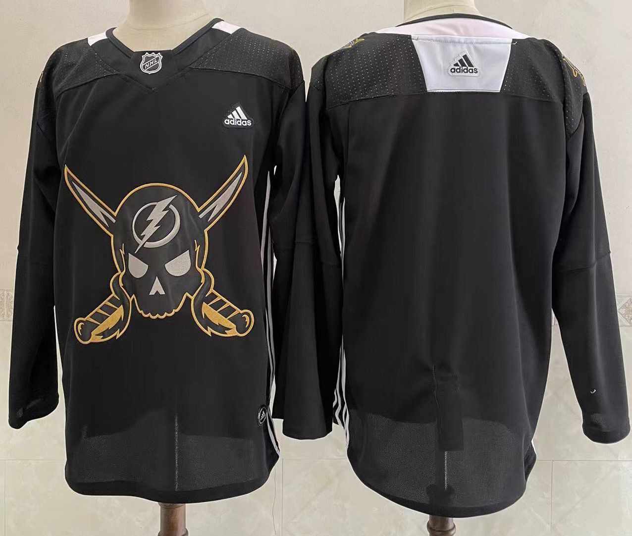 Men's Tampa Bay Lightning Black Player Blank Jerseys