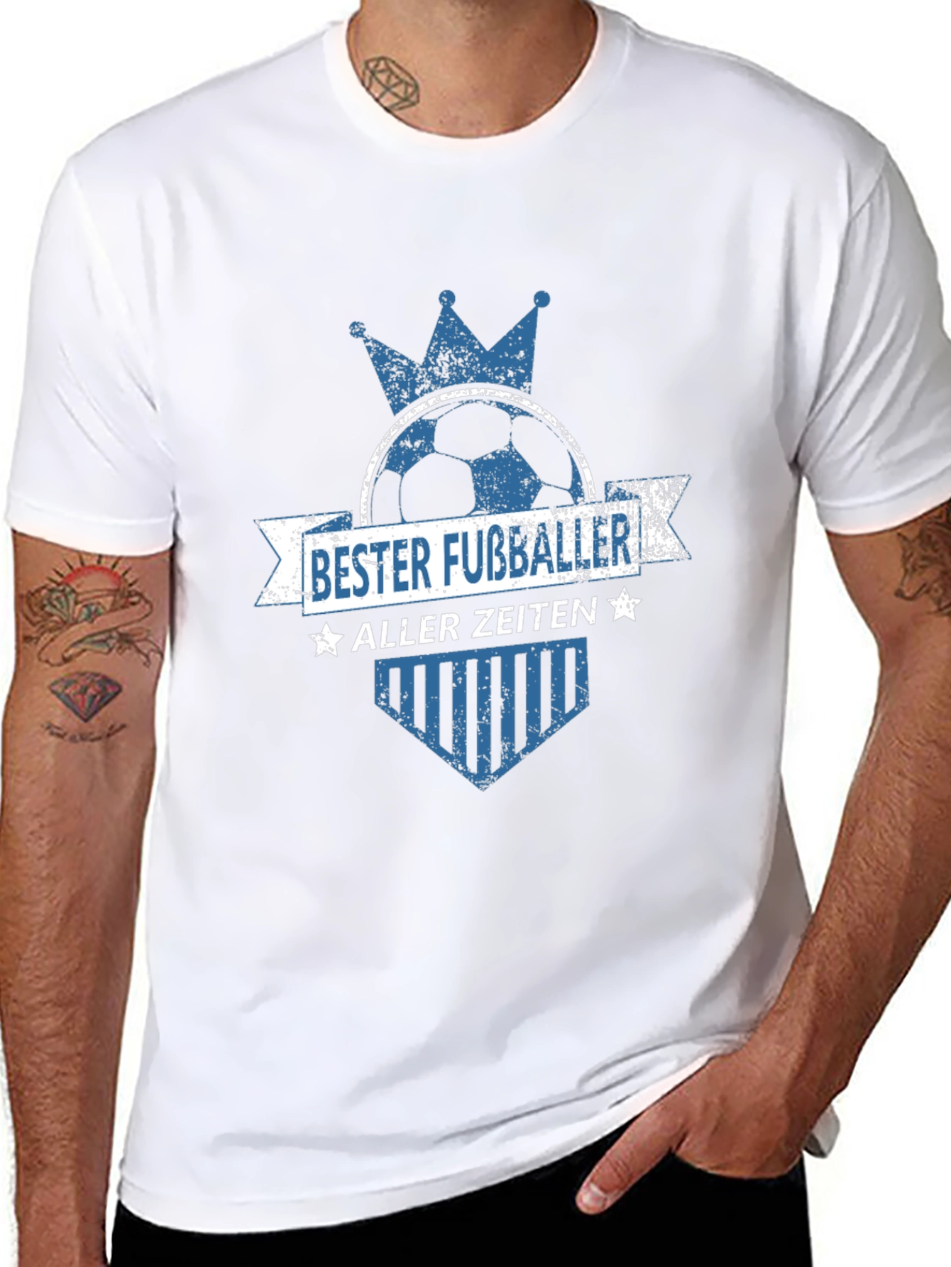 Bester Fussballer T-Shirt - Soccer King Tee