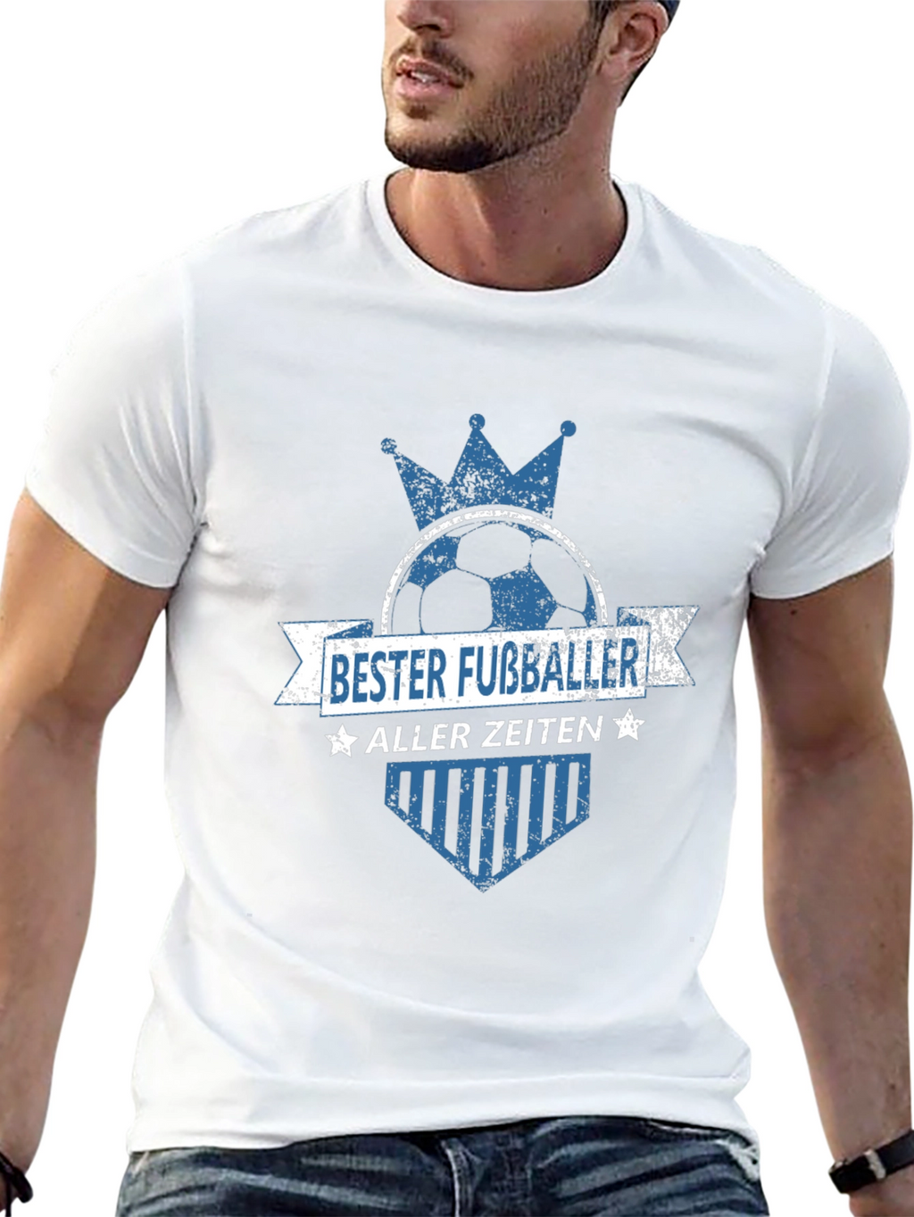 Bester Fussballer T-Shirt - Soccer King Tee