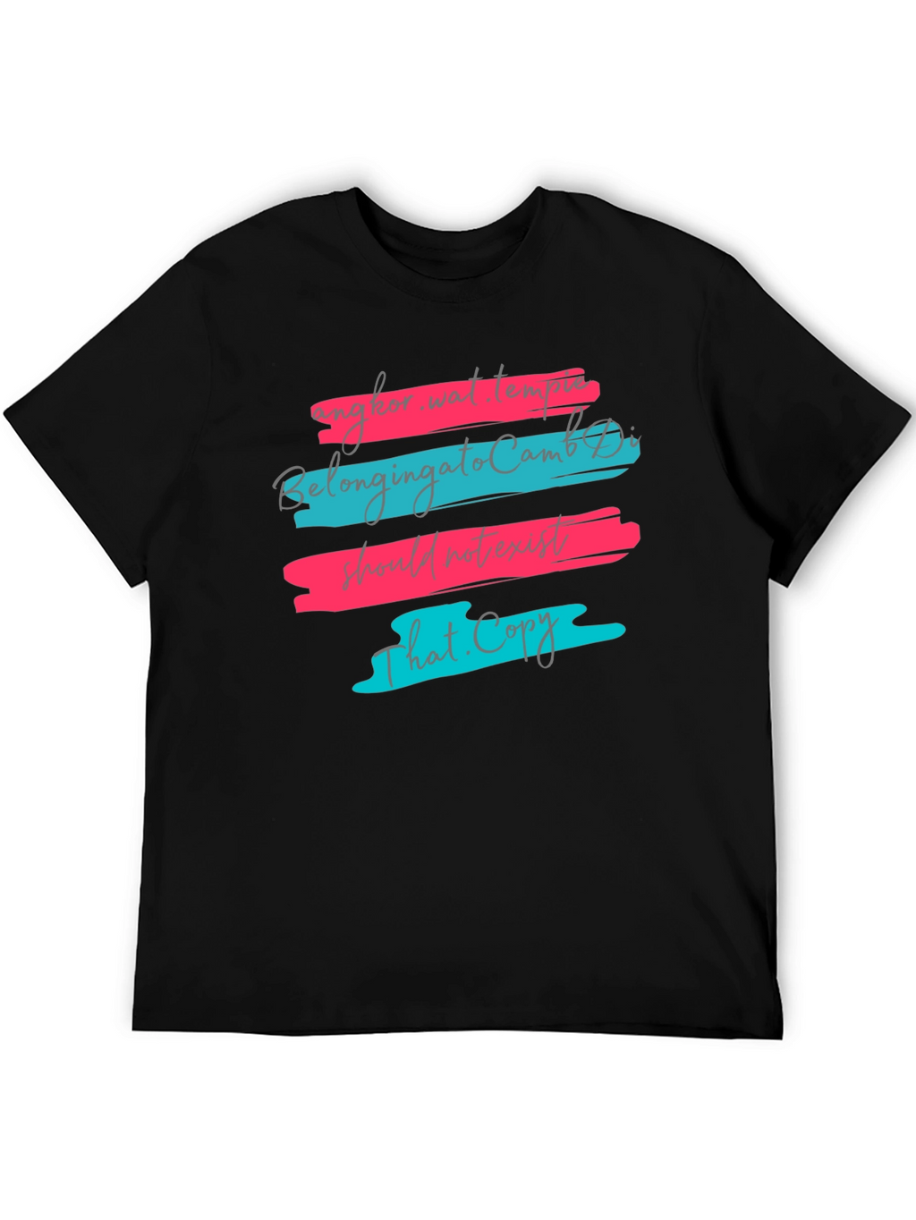 Trendy Graphic Tee: Brushstroke Script Design