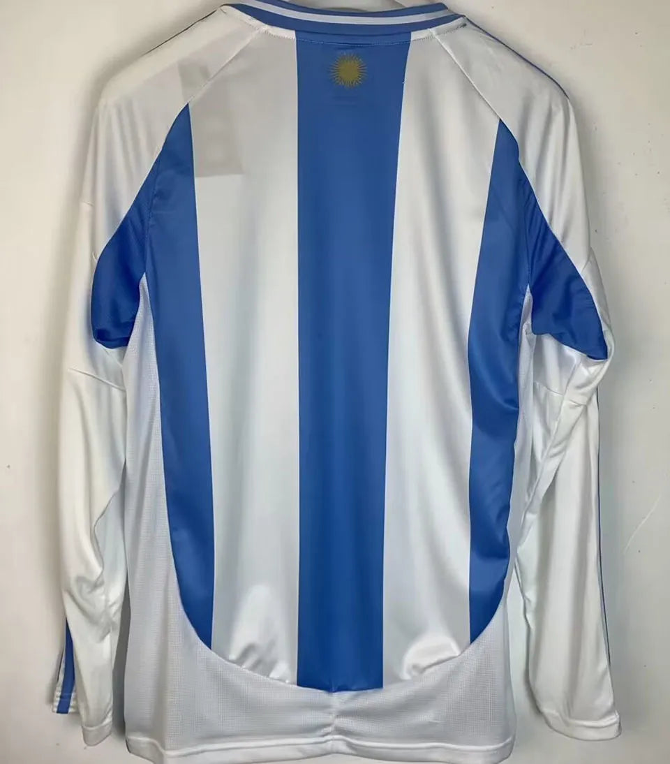2024/25 Argentina Home Fans Long Sleeve Jersey (Have FlFA World Champion 2022 有胸前章) Back