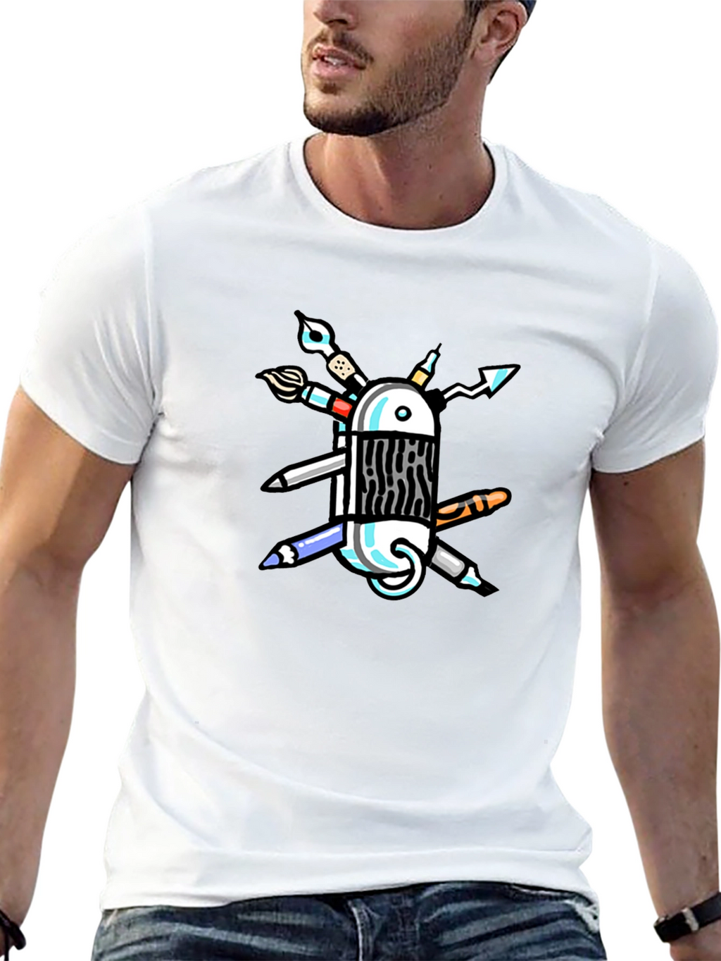 Artist Tool T-Shirt - Creative Swiss Army Design