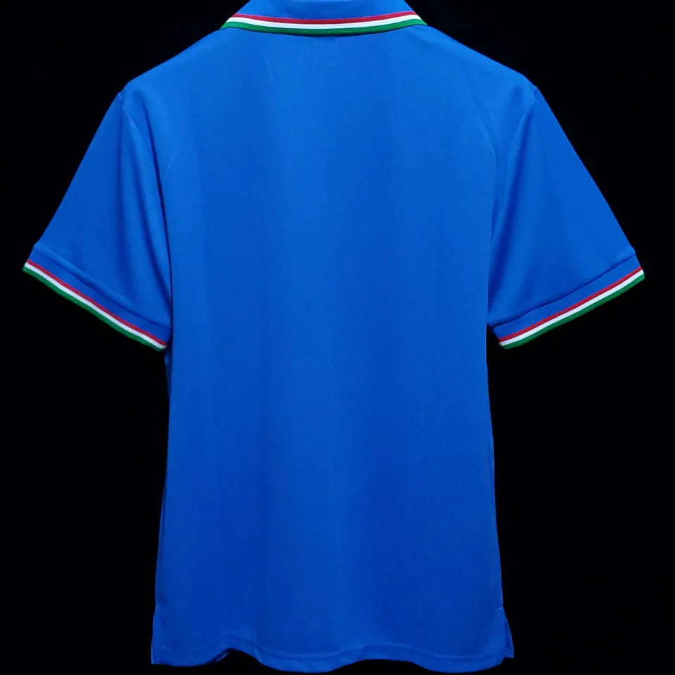 1982 Italy Home Blue Retro Soccer Jersey Detail 1