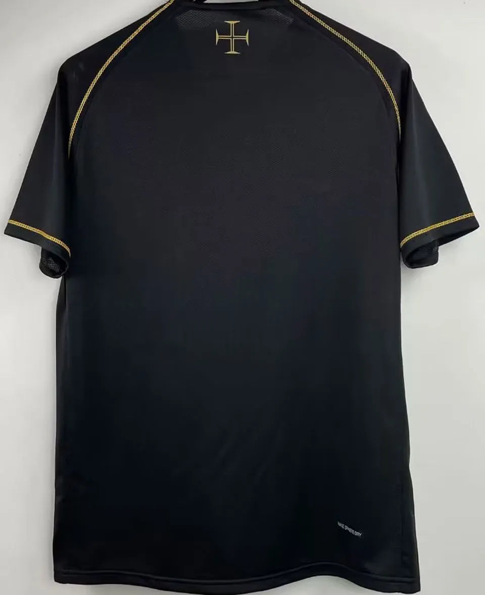 2006 Portugal Black Retro Soccer Jersey Back