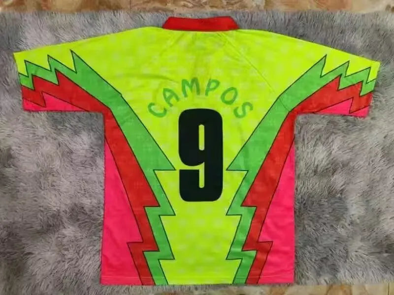 1995 Mexico Campos #9 GoalKeeper Retro Soccer Jersey 客 Detail 1