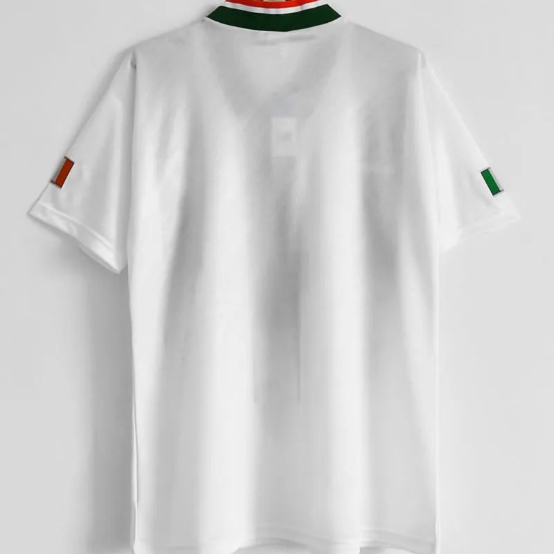1994 Ireland Away White Retro Soccer Jersey Back