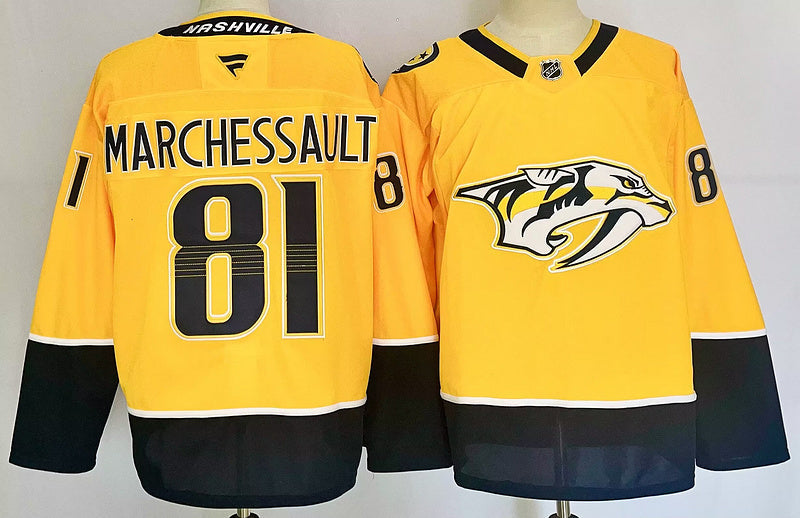 Men's Nashville Predators Jonathan Marchessault #81 Yellow Game Jerseys