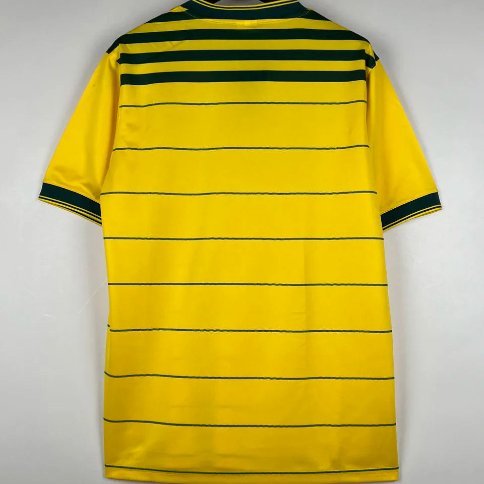 1984 Brazil Home Yellow Retro Soccer Jersey Back