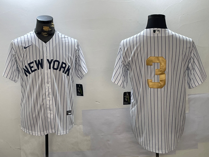 Men's New York Yankees Babe Ruth #3 White Player Jerseys