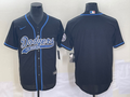 Men's Los Angeles Dodgers Black Blank Jerseys Joint Edition