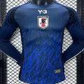 2024/25 Japan Home Y-3 Blue Player Version Long Sleeve Jersey Front