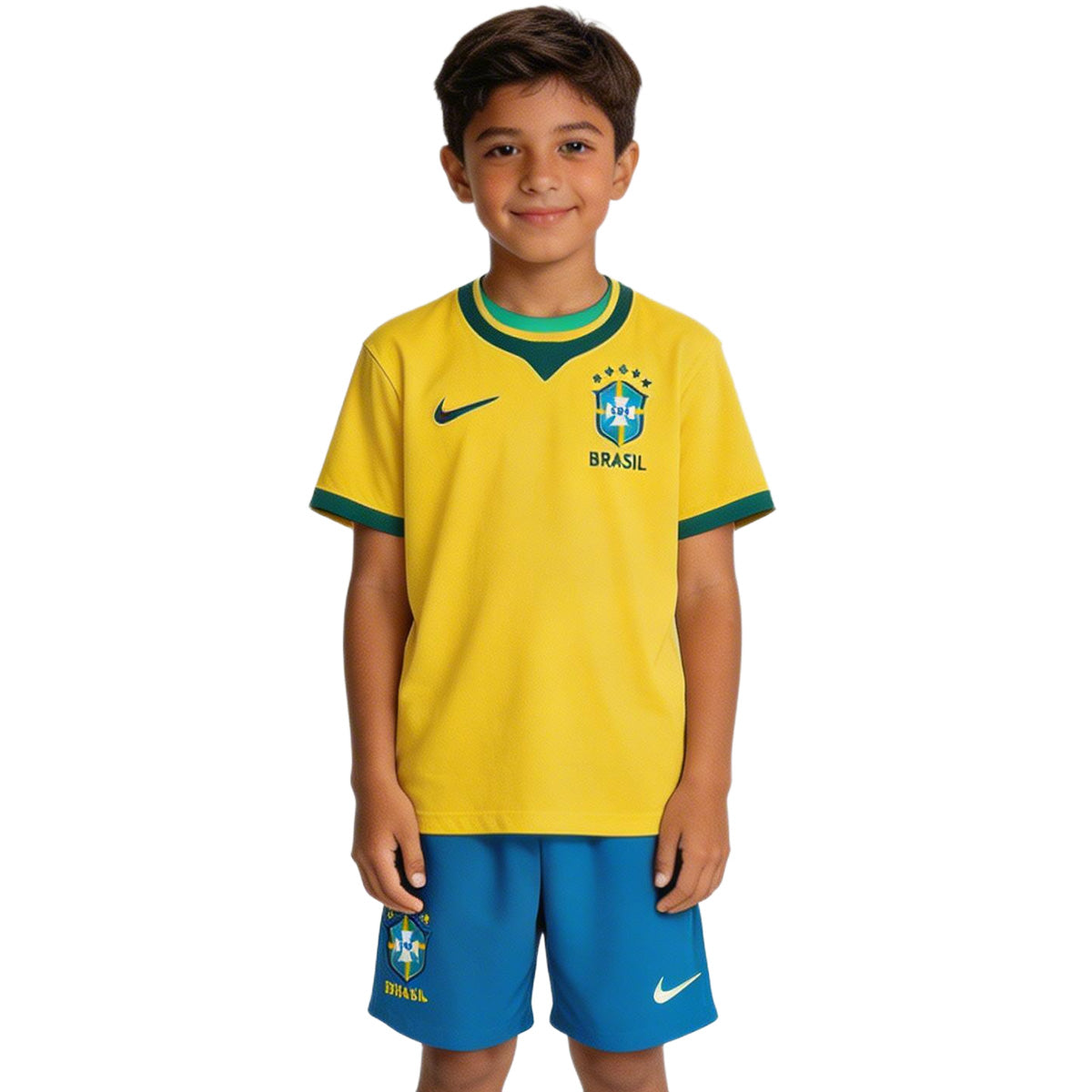 Kids Brazil Home Jersey Kit World Cup 2026 Image 5