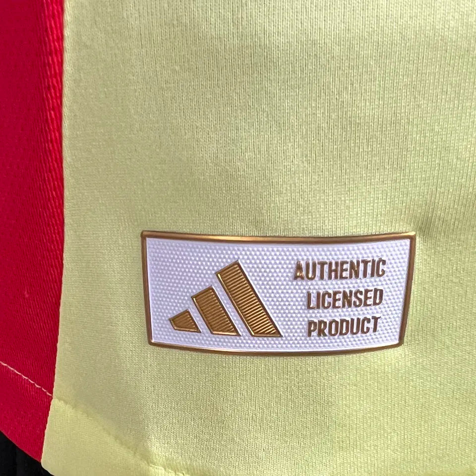 2024/25 Spain Away Yellow Player Version Soccer Jersey Detail 3