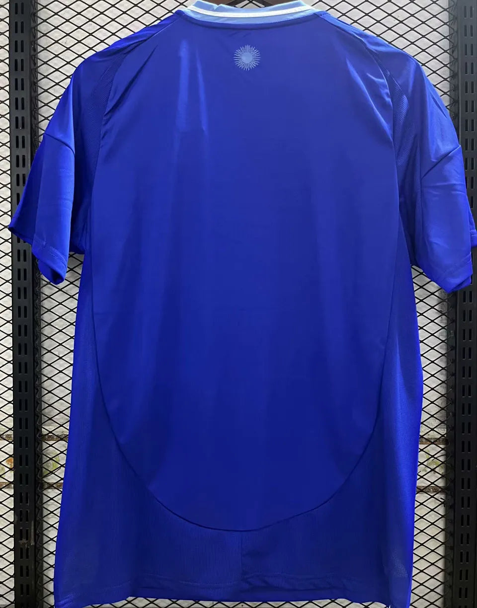 J. Á LVAREZ # 9 Argentina Away Blue Fans Soccer Jersey 2024/25 ★★ Detail 1
