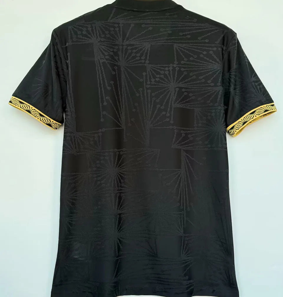 2025 Mexico Black Special Edition México de Oro Player Version Soccer Jersey Detail 1