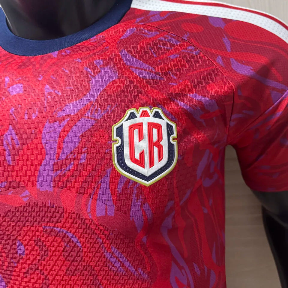 2026/27 Costa Rica Home Red Player Version Soccer Jersey Detail 3