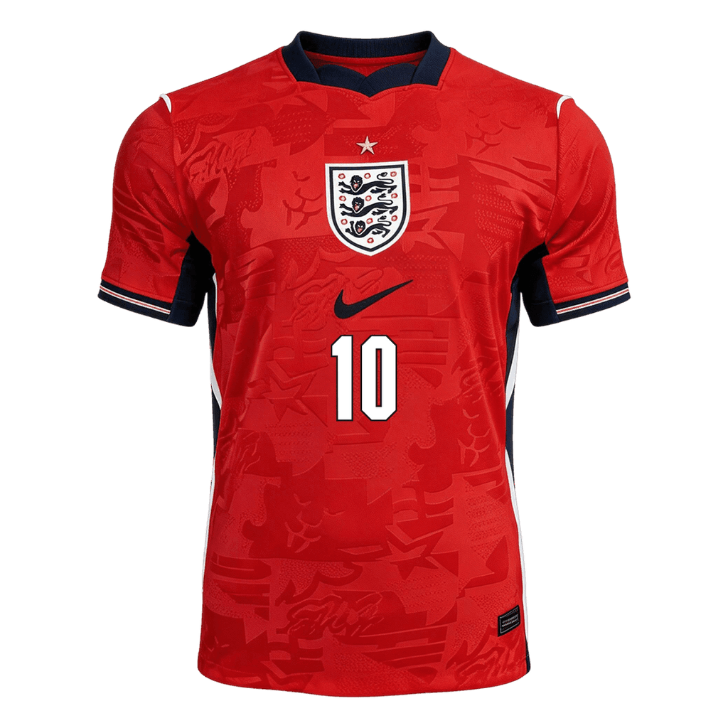 BELLINGHAM #10 England Away Soccer Jersey World Cup 2026 Red Image 3