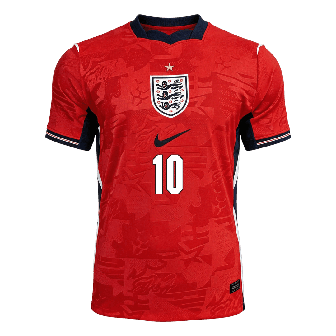 BELLINGHAM #10 England Away Soccer Jersey World Cup 2026 Red Image 3