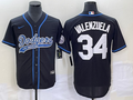 Men's Los Angeles Dodgers Fernando Valenzuela #34 Black Player Jerseys Joint Edition
