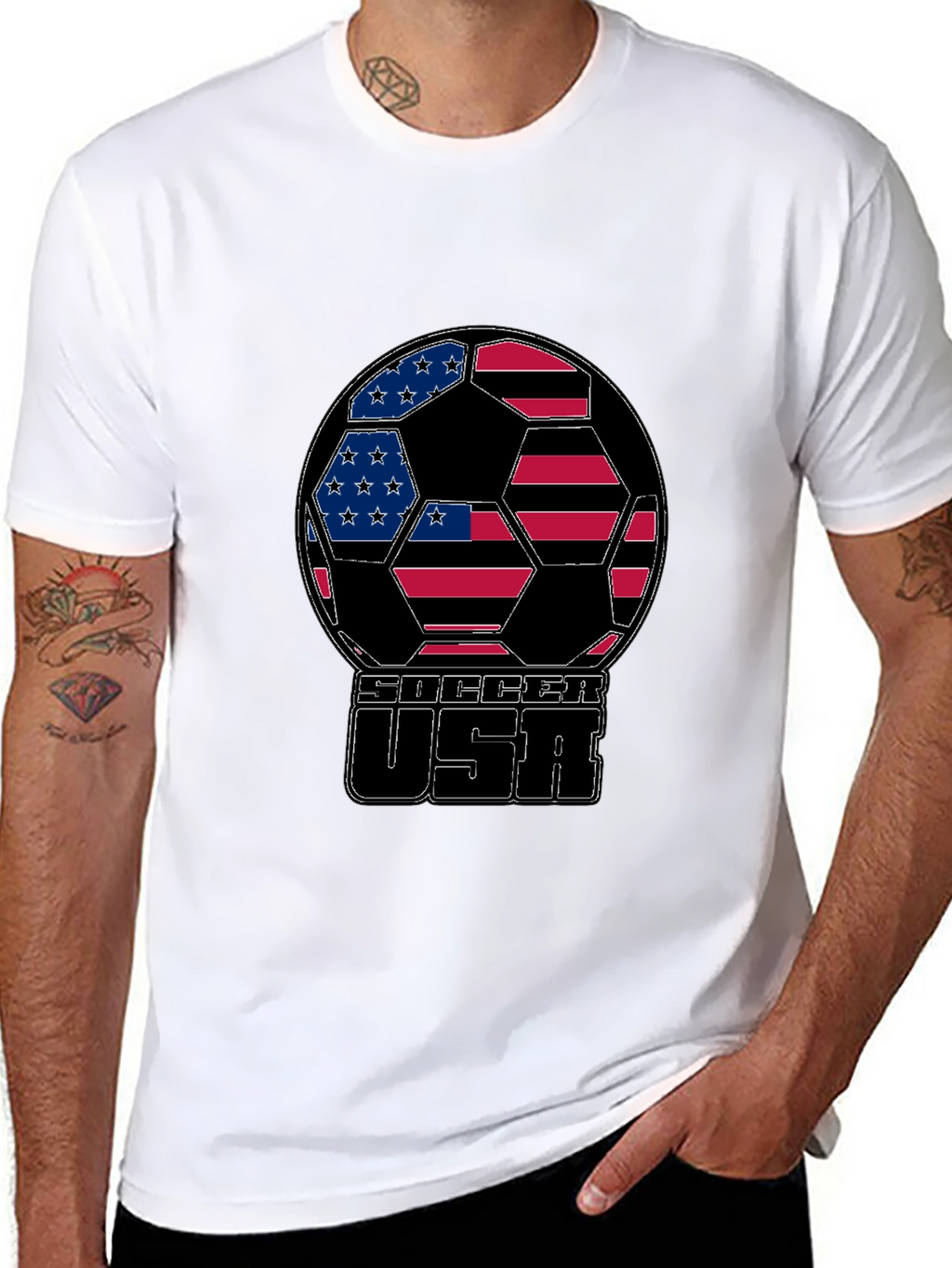 USA Soccer Ball Graphic T-Shirt