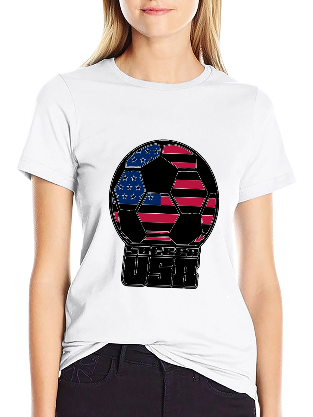 USA Soccer Ball Graphic T-Shirt