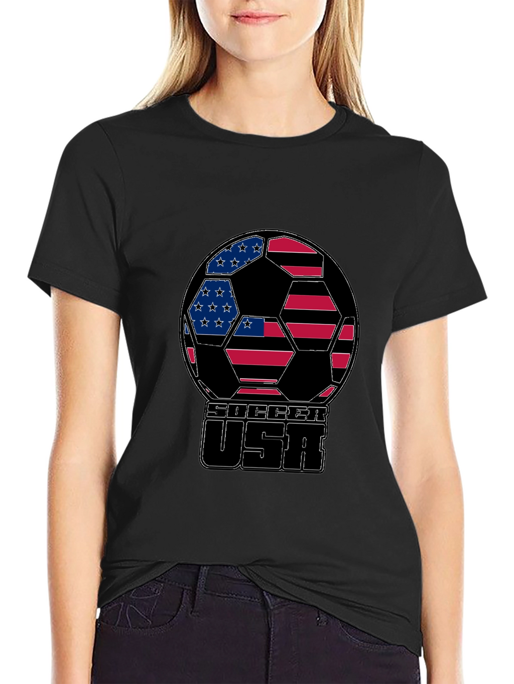 USA Soccer Ball Graphic T-Shirt