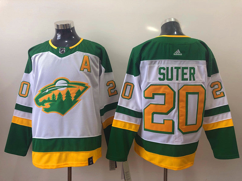 Men's Minnesota Wild Ryan Suter #20 White Breakaway Player Jerseys