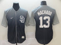 Men's San Diego Padres Manny Machado #13 Grey White Gradient Stitched Jerseys