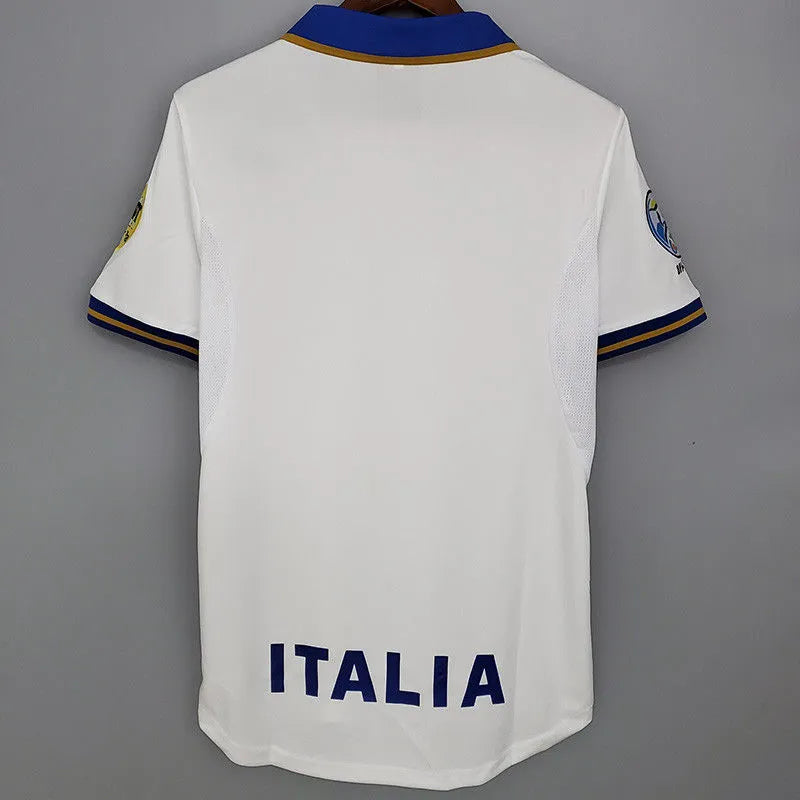 1996-1997 Italy Away White Retro Soccer Jersey Back
