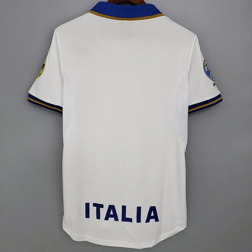 1996-1997 Italy Away White Retro Soccer Jersey Back