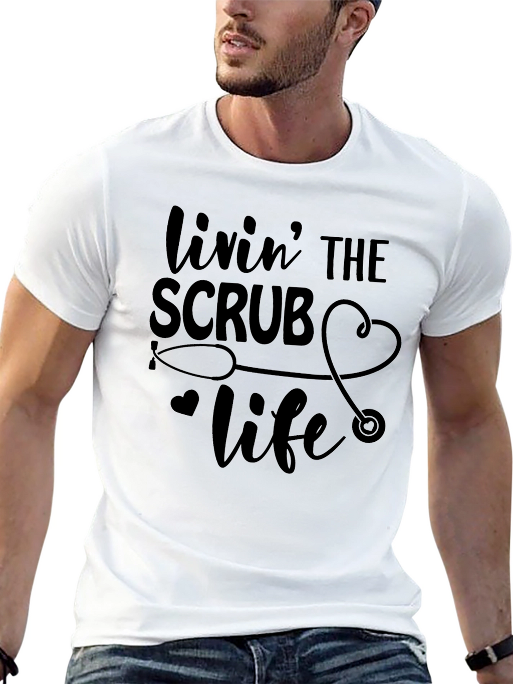Livin The Scrub Life Black T-Shirt