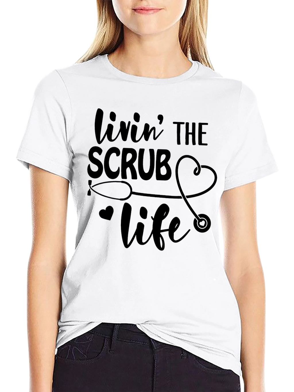 Livin The Scrub Life Black T-Shirt