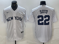 Men's New York Yankees Juan Soto #22 White Limited Jerseys