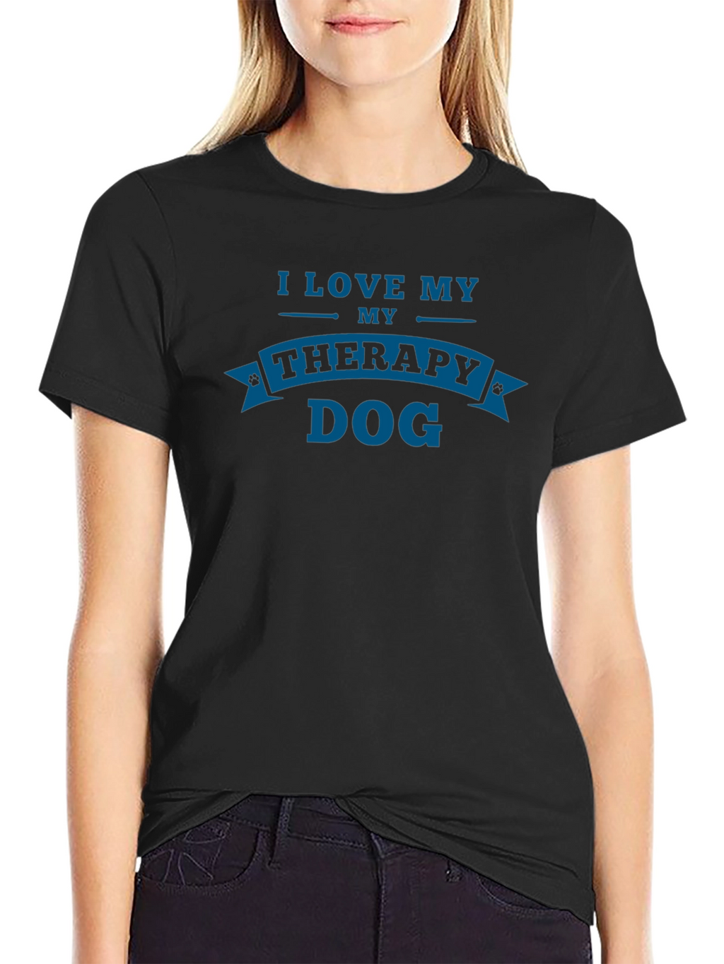 I Love My Therapy Dog Graphic T-Shirt