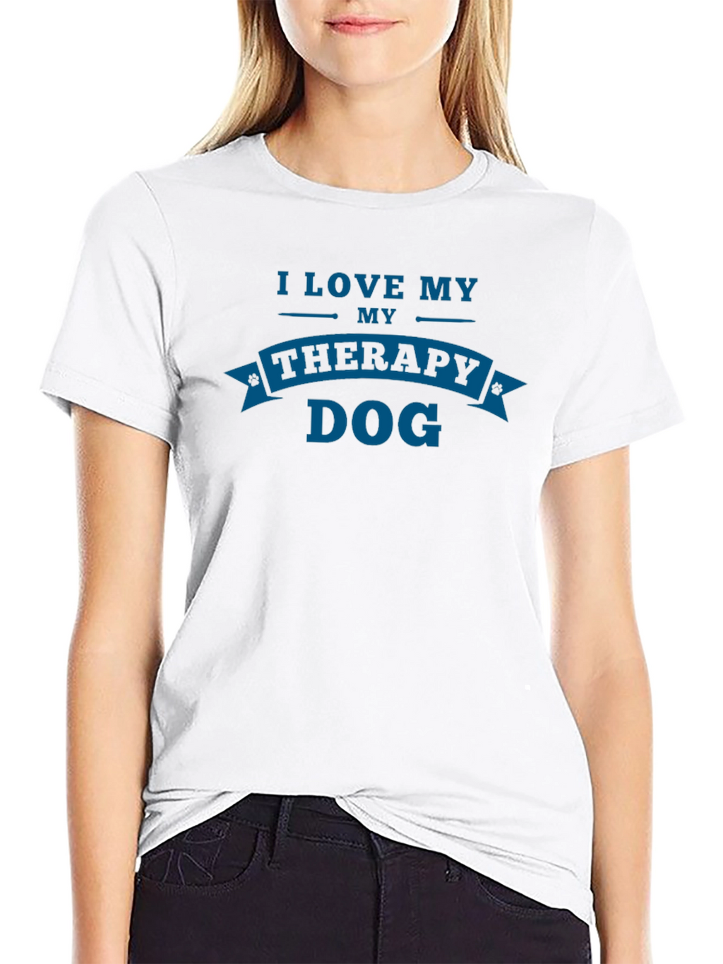 I Love My Therapy Dog Graphic T-Shirt