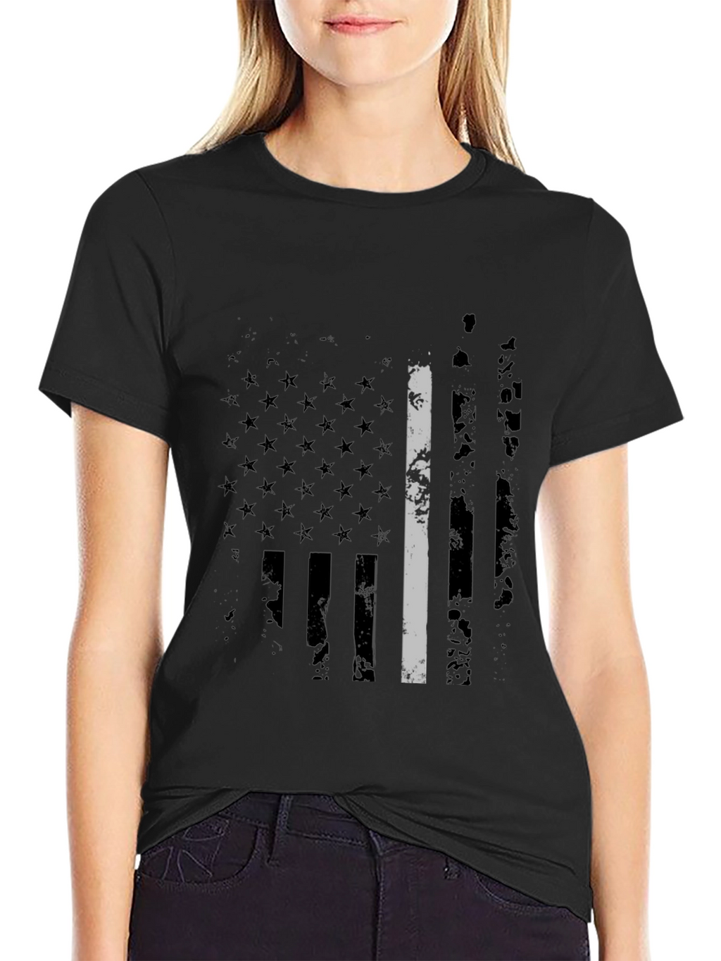 Thin Gray Line American Flag T-Shirt