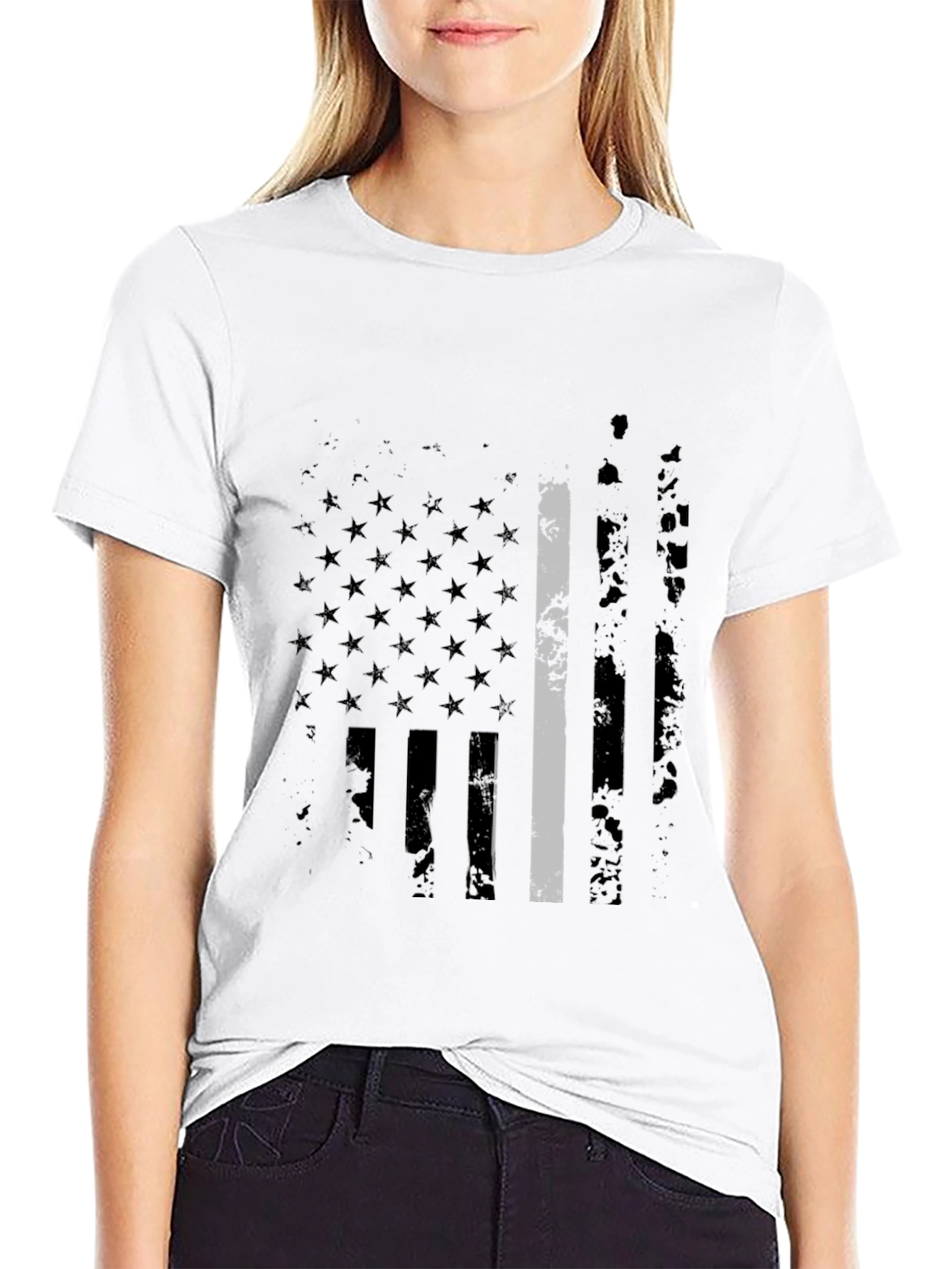 Thin Gray Line American Flag T-Shirt