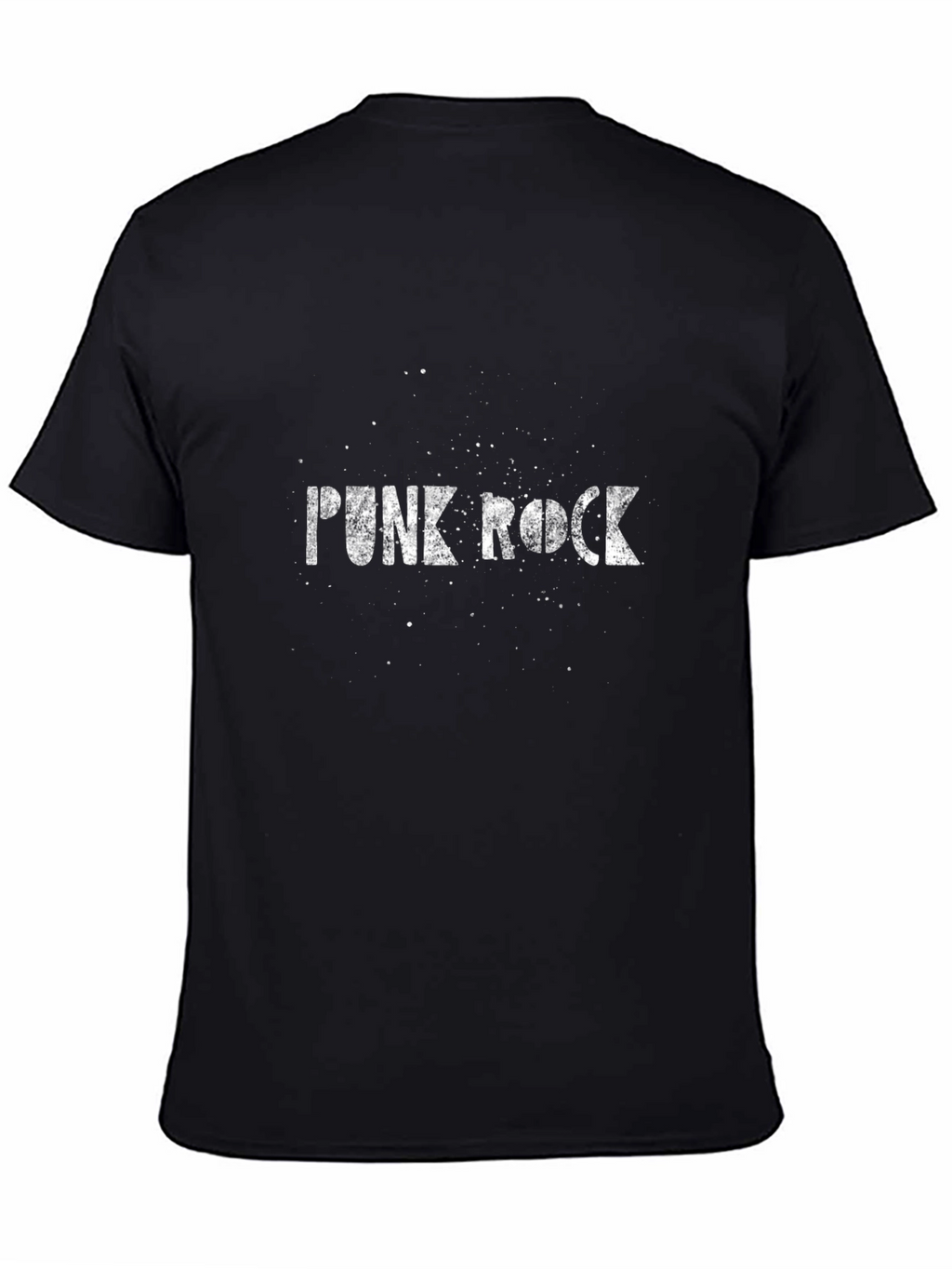 Punk Rock Graphic Tee - Black Cotton T-Shirt