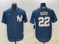 Men's New York Yankees Juan Soto #22 Blue Replica Player Jerseys