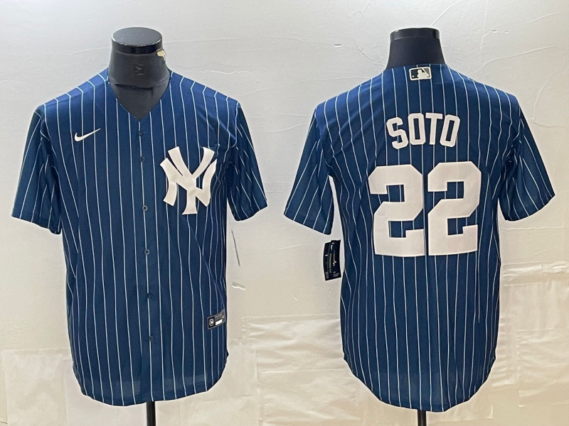Men's New York Yankees Juan Soto #22 Blue Replica Player Jerseys