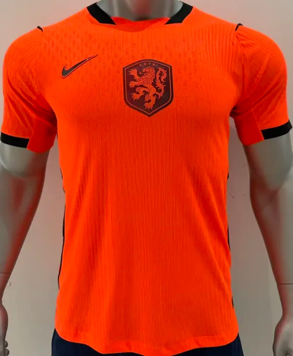 2012 Netherlands Home Orange Retro Soccer Jersey Detail 1