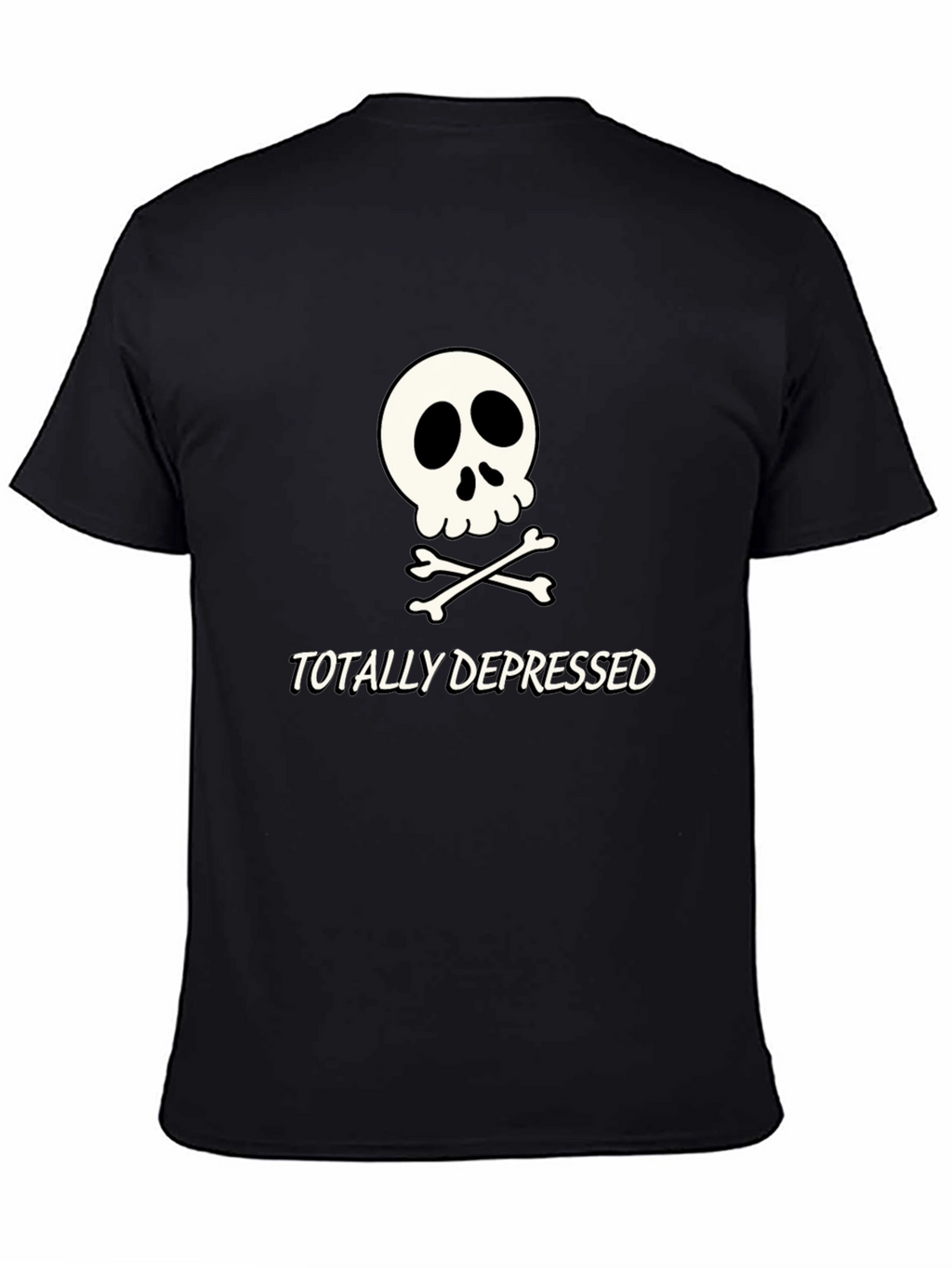 Totally Depressed Graphic T-Shirt - Skull Design