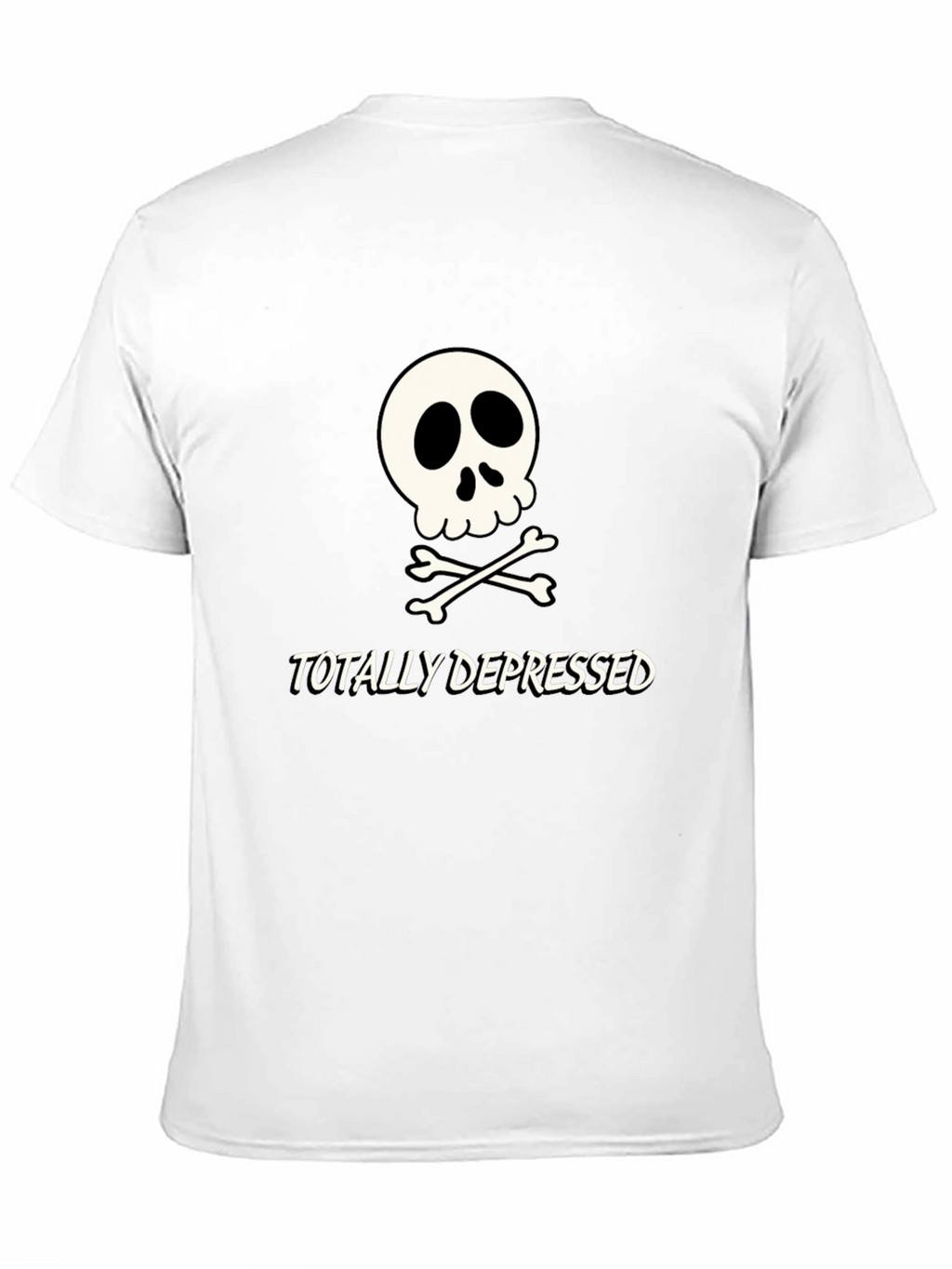 Totally Depressed Graphic T-Shirt - Skull Design