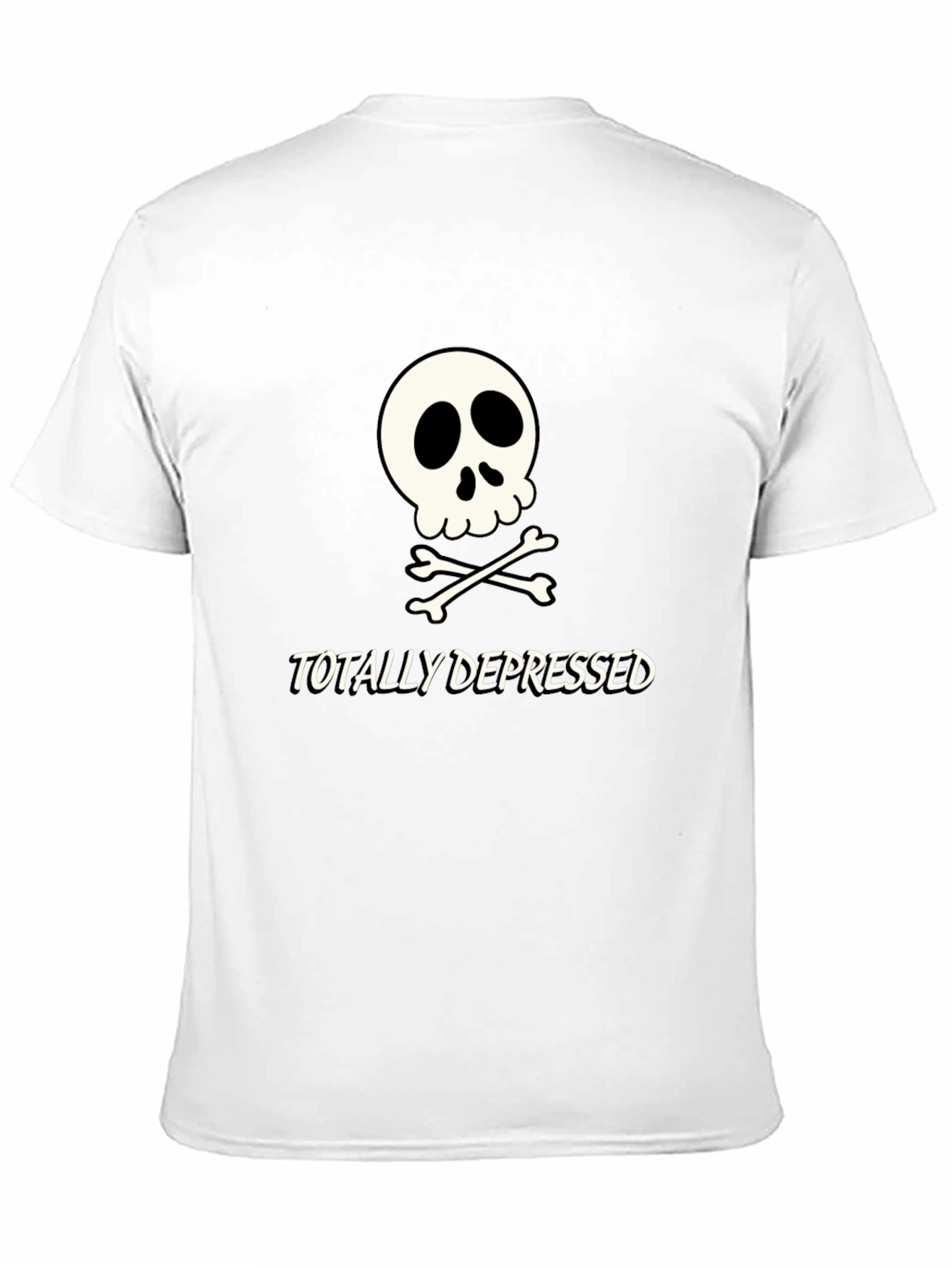 Totally Depressed Graphic T-Shirt - Skull Design