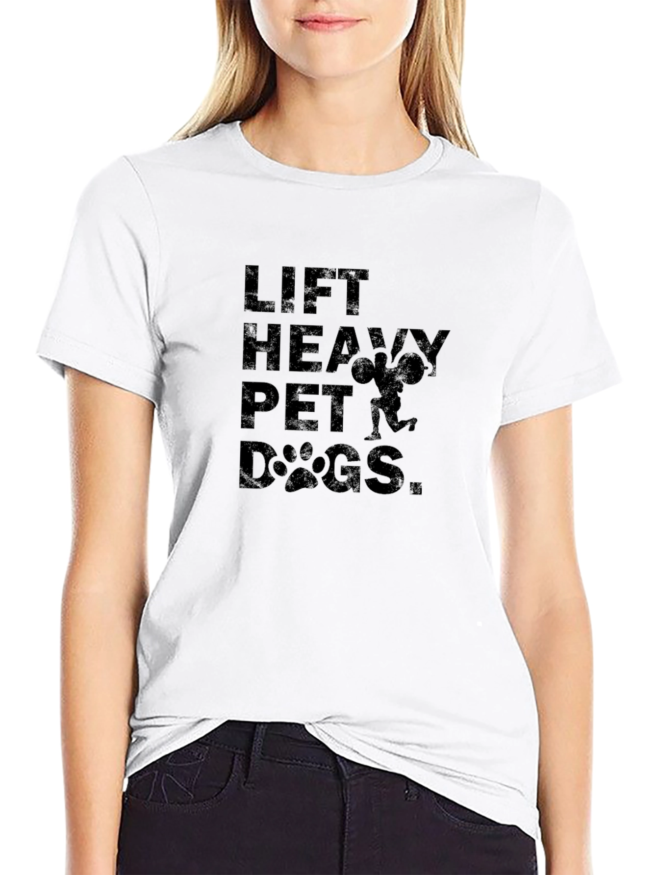 Lift Heavy Pet Dogs Graphic T-Shirt