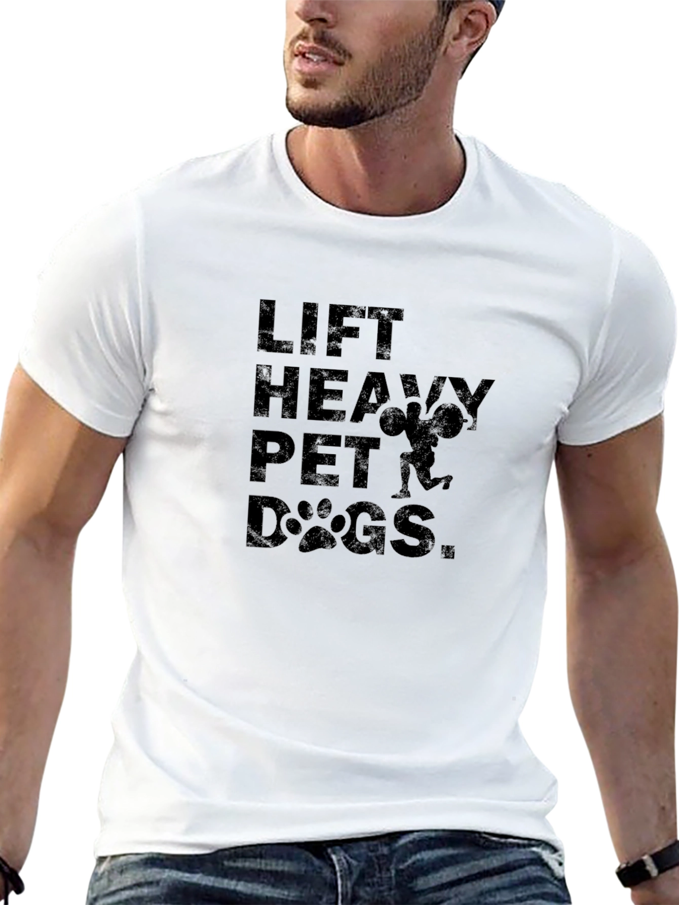 Lift Heavy Pet Dogs Graphic T-Shirt